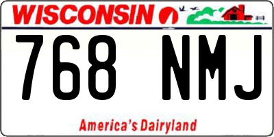 WI license plate 768NMJ