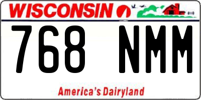 WI license plate 768NMM