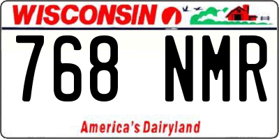WI license plate 768NMR