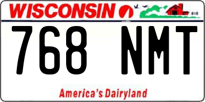 WI license plate 768NMT