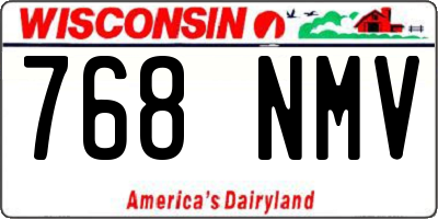 WI license plate 768NMV