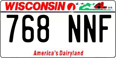 WI license plate 768NNF