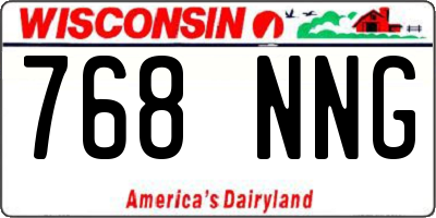 WI license plate 768NNG