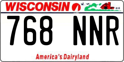 WI license plate 768NNR