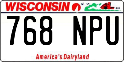 WI license plate 768NPU