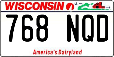 WI license plate 768NQD