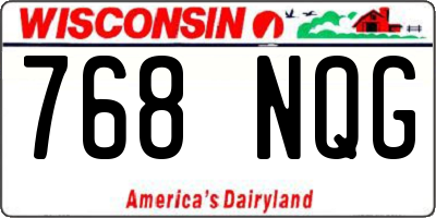 WI license plate 768NQG