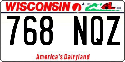 WI license plate 768NQZ