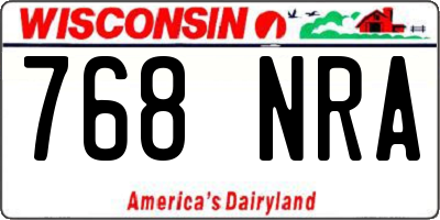 WI license plate 768NRA