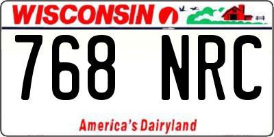 WI license plate 768NRC