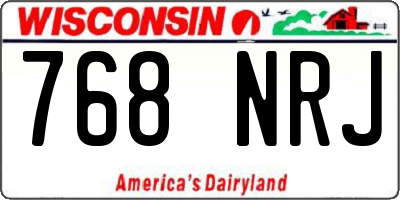 WI license plate 768NRJ