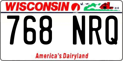 WI license plate 768NRQ