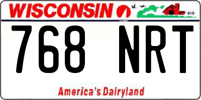 WI license plate 768NRT