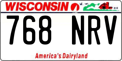 WI license plate 768NRV