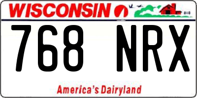 WI license plate 768NRX