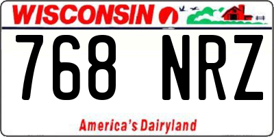 WI license plate 768NRZ