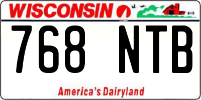 WI license plate 768NTB
