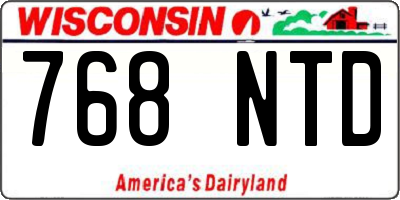 WI license plate 768NTD