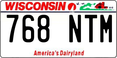 WI license plate 768NTM