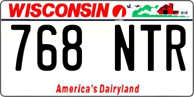 WI license plate 768NTR