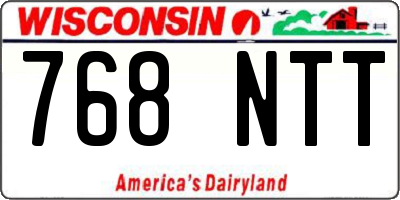 WI license plate 768NTT