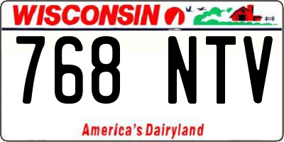 WI license plate 768NTV