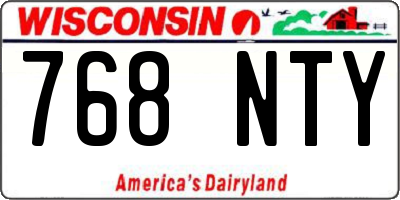 WI license plate 768NTY
