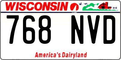 WI license plate 768NVD