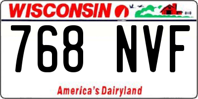 WI license plate 768NVF