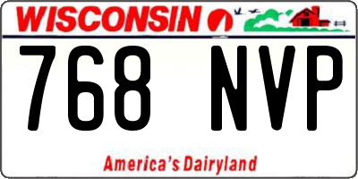 WI license plate 768NVP