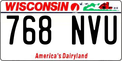 WI license plate 768NVU