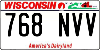 WI license plate 768NVV