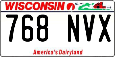 WI license plate 768NVX
