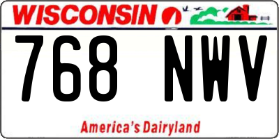 WI license plate 768NWV