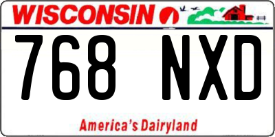 WI license plate 768NXD