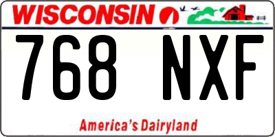 WI license plate 768NXF