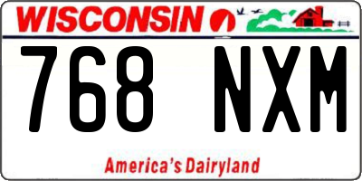 WI license plate 768NXM