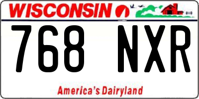 WI license plate 768NXR