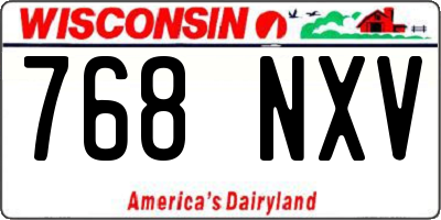 WI license plate 768NXV