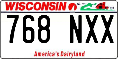 WI license plate 768NXX