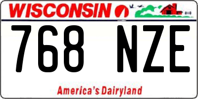 WI license plate 768NZE