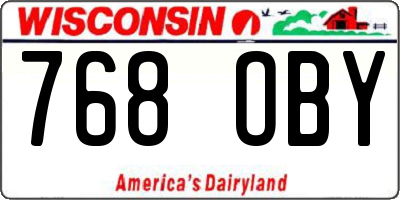 WI license plate 768OBY