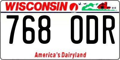 WI license plate 768ODR