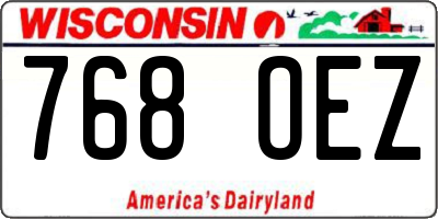 WI license plate 768OEZ