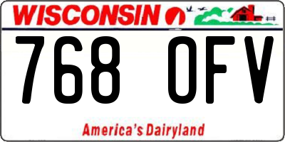 WI license plate 768OFV