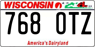 WI license plate 768OTZ