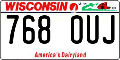 WI license plate 768OUJ
