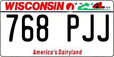 WI license plate 768PJJ