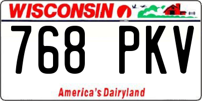 WI license plate 768PKV