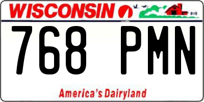 WI license plate 768PMN
